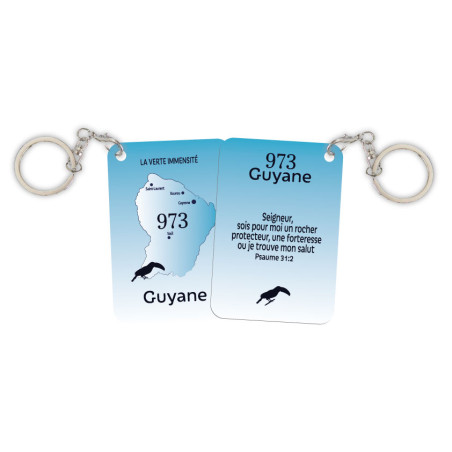 PORTE-CLES METAL 60X40 MM. LA GUYANE