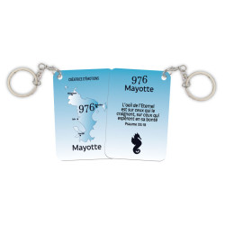 PORTE-CLES METAL 60X40 MM. MAYOTTE