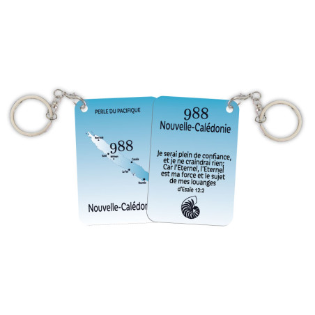 PORTE-CLES METAL 60X40 MM. NOUVELLE-CALEDONIE