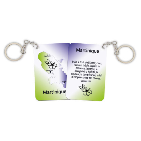 PORTE-CLES METAL 60X40 MM. LA MARTINIQUE