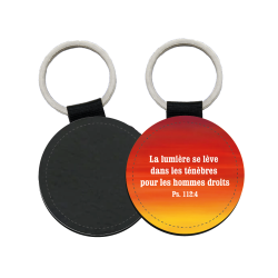 PORTE-CLES SIMILICUIR ROND Ø 50 MM