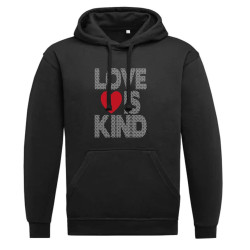 SWEAT SHIRT NOIR LOVE IS KIND 1 COR.13