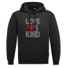 SWEAT SHIRT NOIR LOVE IS KIND 1 COR.13