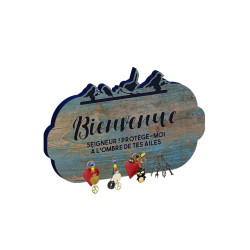 ACCR. CLES VIEUX BOIS OISEAUX PSAUME 17.8