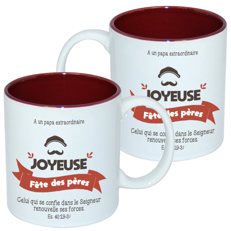MUG BICOLORE FETE DES PERES