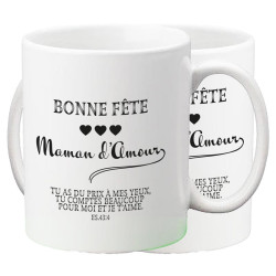 MUG BLANC BONNE FÊTE MAMAN ESAÏE 43.4