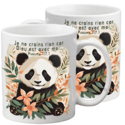 PANDA BAMBOU ET FLEURS TASSE POLYMERE ENFANT