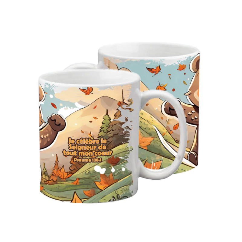 OURSONS JOYEUX EN MONTAGNE TASSE POLYMERE ENFANT