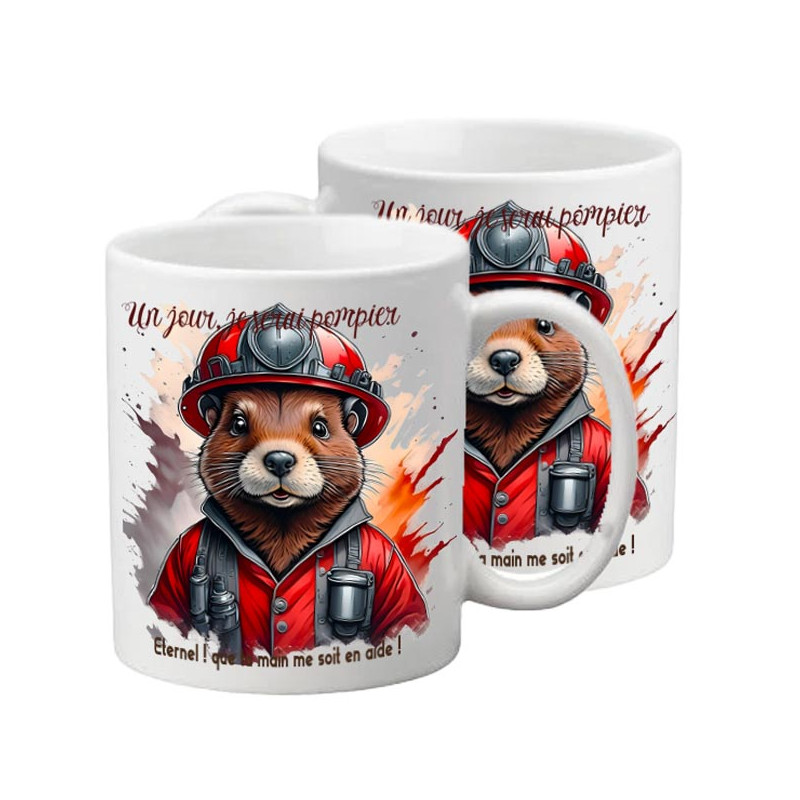 CASTOR POMPIER TASSE POLYMERE ENFANT