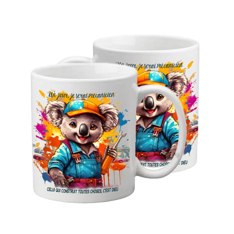KOALA MECANICIEN TASSE POLYMERE ENFANT