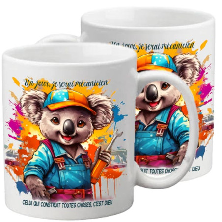 KOALA MECANICIEN TASSE POLYMERE ENFANT