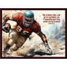 FOOTBALLEUR AMERICAIN FOND COLORE CADRE A3