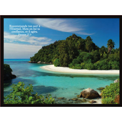 PAYSAGE EXOTIQUE PLAGE ÎLE CADRE A3