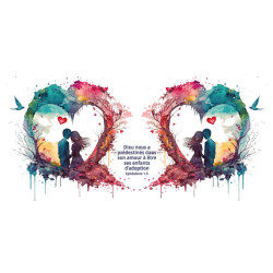 COUPLE DANS COEUR COLORE GOURDE INOX 750 ML