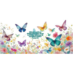 ENVOL DE PAPILLONS CHAMP DE FLEURS GOURDE INOX 750 ML