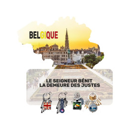 BELGIQUE  VUE SUR EGLISE ACCROCHE-CLES