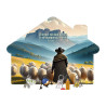 BERGER ET TROUPEAU EN MONTAGNE ACCROCHE-CLES