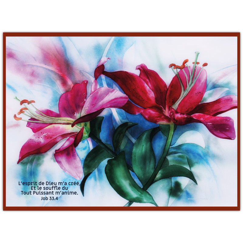 FLEURS DE LIS AQUARELLE JOB 33.4 JOB 33.4